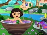 Cute Dora Bathing